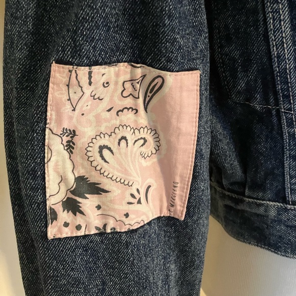 Vintage 80s Patchwork Denim Guess Jeans Jacket Size Small - Picture 10 of 16